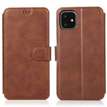 Load image into Gallery viewer, Calf Texture Magnetic Buckle Horizontal Flip Leather Case with Holder &amp; Card Slots &amp; Wallet &amp; Photo Frame, For iPhone 12 / 12 Pro