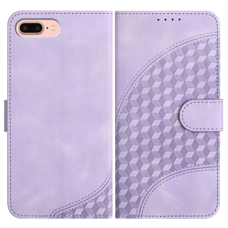 YX0060 Elephant Head Embossed Phone Leather Case with Lanyard, For iPhone XS Max, For iPhone 8 Plus / 7 Plus