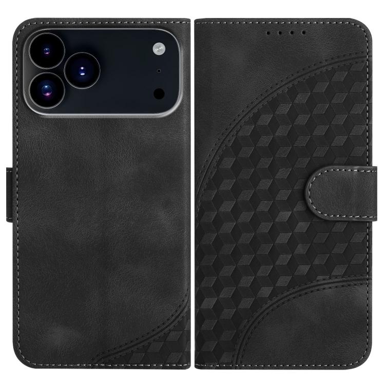 YX0060 Elephant Head Embossed Phone Leather Case with Lanyard, For iPhone 18 Pro / 17 Pro, For iPhone 18 Pro Max / 17 Pro Max, For iPhone 17e / 16e, For iPhone 17, For iPhone Air, For iPhone 16 Pro Max