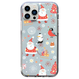 Christmas Colored Drawing Pattern High Transparent Soft TPU Phone Case, For iPhone 13 Pro, For iPhone 13, For iPhone 13 mini, For iPhone 12, For iPhone 12 Pro Max, For iPhone 12 Pro, For iPhone 12 mini, For iPhone 11 Pro Max, For iPhone 11