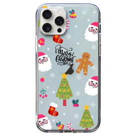 Christmas Colored Drawing Pattern High Transparent Soft TPU Phone Case, For iPhone 15 Pro Max, For iPhone 15 Pro, For iPhone 15 Plus, For iPhone 15, For iPhone 14 Plus, For iPhone 14, For iPhone 14 Pro, For iPhone 14 Pro Max, For iPhone 13 Pro Max