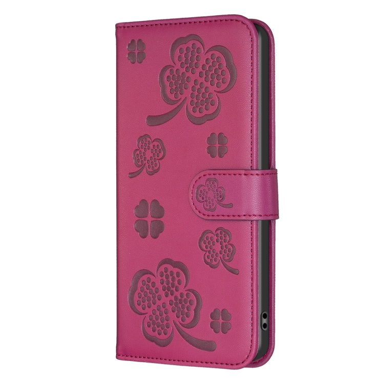 Four-leaf Embossed Leather Phone Case, For iPhone 7 / 8 / SE 2022, For iPhone 13 Pro Max, For iPhone 13 Pro, For iPhone 13, For iPhone 12 / 12 Pro, For iPhone 12 Pro Max, For iPhone 11 Pro Max, For iPhone 11
