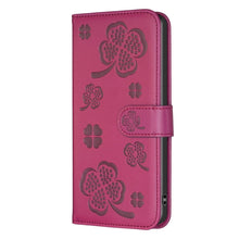 Load image into Gallery viewer, Four-leaf Embossed Leather Phone Case, For iPhone 7 / 8 / SE 2022, For iPhone 13 Pro Max, For iPhone 13 Pro, For iPhone 13, For iPhone 12 / 12 Pro, For iPhone 12 Pro Max, For iPhone 11 Pro Max, For iPhone 11