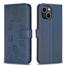 Load image into Gallery viewer, Four-leaf Embossed Leather Phone Case, For iPhone 7 / 8 / SE 2022, For iPhone 13 Pro Max, For iPhone 13 Pro, For iPhone 13, For iPhone 12 / 12 Pro, For iPhone 12 Pro Max, For iPhone 11 Pro Max, For iPhone 11