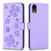 Load image into Gallery viewer, Four-leaf Embossed Leather Phone Case, For iPhone 11 Pro, For iPhone X / XS, For iPhone XR, For iPhone XS Max, For iPhone 7 Plus / 8 Plus