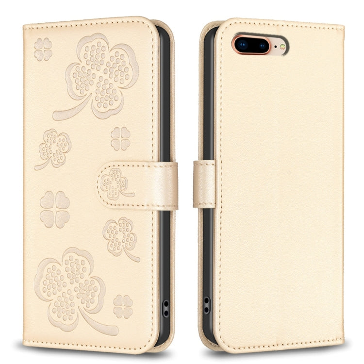 Four-leaf Embossed Leather Phone Case, For iPhone 11 Pro, For iPhone X / XS, For iPhone XR, For iPhone XS Max, For iPhone 7 Plus / 8 Plus