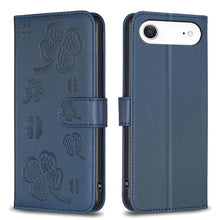 Load image into Gallery viewer, Four-leaf Embossed Leather Phone Case, For iPhone 17 Pro Max, For iPhone 17 Pro, For iPhone 17, For iPhone Air, For iPhone 16 Pro Max, For iPhone 16 Pro, For iPhone 16 Plus, For iPhone 16