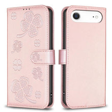 Load image into Gallery viewer, Four-leaf Embossed Leather Phone Case, For iPhone 17 Pro Max, For iPhone 17 Pro, For iPhone 17, For iPhone Air, For iPhone 16 Pro Max, For iPhone 16 Pro, For iPhone 16 Plus, For iPhone 16