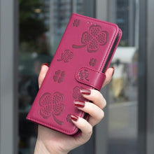 Load image into Gallery viewer, Four-leaf Embossed Leather Phone Case, For iPhone 17 Pro Max, For iPhone 17 Pro, For iPhone 17, For iPhone Air, For iPhone 16 Pro Max, For iPhone 16 Pro, For iPhone 16 Plus, For iPhone 16