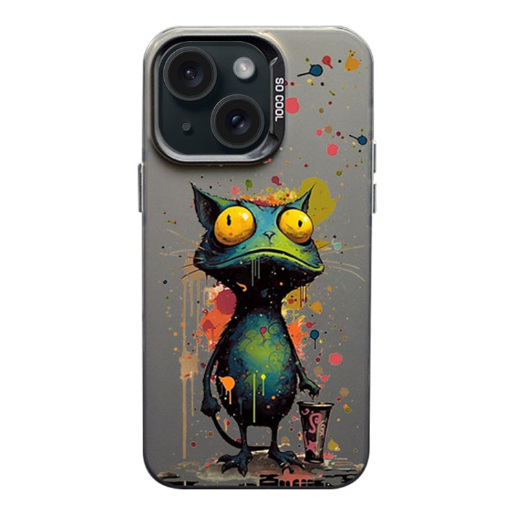 Color Ink Frosted PC+TPU Phone Case, For iPhone 15 Pro Max, For iPhone 15 Pro, For iPhone 15 Plus