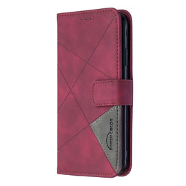 Rhombus Texture Magnetic Buckle Horizontal Flip Leather Case with Holder & Card Slots & Wallet & Photo Frame, For iPhone 11, For Huawei Y5p, For Samsung Galaxy A51