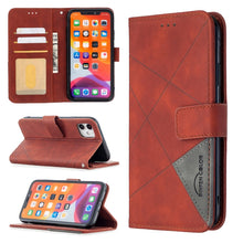 Load image into Gallery viewer, Rhombus Texture Magnetic Buckle Horizontal Flip Leather Case with Holder &amp; Card Slots &amp; Wallet &amp; Photo Frame, For iPhone 11, For Huawei Y5p, For Samsung Galaxy A51