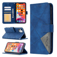 Load image into Gallery viewer, Rhombus Texture Magnetic Buckle Horizontal Flip Leather Case with Holder &amp; Card Slots &amp; Wallet &amp; Photo Frame, For iPhone 11, For Huawei Y5p, For Samsung Galaxy A51