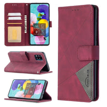 Load image into Gallery viewer, Rhombus Texture Magnetic Buckle Horizontal Flip Leather Case with Holder &amp; Card Slots &amp; Wallet &amp; Photo Frame, For iPhone 11, For Huawei Y5p, For Samsung Galaxy A51