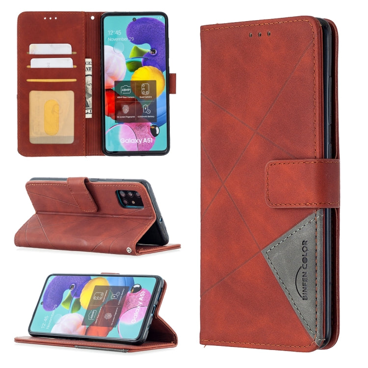 Rhombus Texture Magnetic Buckle Horizontal Flip Leather Case with Holder & Card Slots & Wallet & Photo Frame, For iPhone 11, For Huawei Y5p, For Samsung Galaxy A51