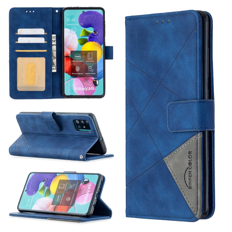 Rhombus Texture Magnetic Buckle Horizontal Flip Leather Case with Holder & Card Slots & Wallet & Photo Frame, For iPhone 11, For Huawei Y5p, For Samsung Galaxy A51