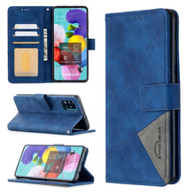 Load image into Gallery viewer, Rhombus Texture Magnetic Buckle Horizontal Flip Leather Case with Holder &amp; Card Slots &amp; Wallet &amp; Photo Frame, For iPhone 11, For Huawei Y5p, For Samsung Galaxy A51