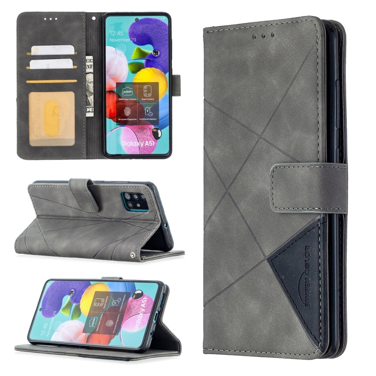 Rhombus Texture Magnetic Buckle Horizontal Flip Leather Case with Holder & Card Slots & Wallet & Photo Frame, For iPhone 11, For Huawei Y5p, For Samsung Galaxy A51