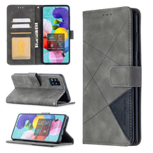 Load image into Gallery viewer, Rhombus Texture Magnetic Buckle Horizontal Flip Leather Case with Holder &amp; Card Slots &amp; Wallet &amp; Photo Frame, For iPhone 11, For Huawei Y5p, For Samsung Galaxy A51