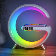 Load image into Gallery viewer, N69-1 Smart Bluetooth Speaker with Wireless Charger &amp; Alarm Clock &amp; Ambient Light, Support APP, Without APP