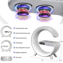 Load image into Gallery viewer, N69-1 Smart Bluetooth Speaker with Wireless Charger &amp; Alarm Clock &amp; Ambient Light, Support APP, Without APP