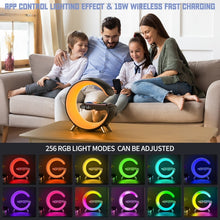 Load image into Gallery viewer, N69-1 Smart Bluetooth Speaker with Wireless Charger &amp; Alarm Clock &amp; Ambient Light, Support APP, Without APP