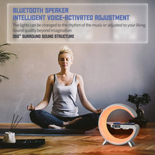Load image into Gallery viewer, N69-1 Smart Bluetooth Speaker with Wireless Charger &amp; Alarm Clock &amp; Ambient Light, Support APP, Without APP