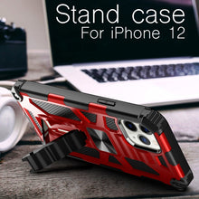 Load image into Gallery viewer, Armor Shockproof TPU + PC Magnetic Protective Case with Holder, For iPhone 12 / 12 Pro, For iPhone 12 Pro Max