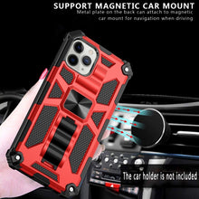 Load image into Gallery viewer, Armor Shockproof TPU + PC Magnetic Protective Case with Holder, For iPhone 12 / 12 Pro, For iPhone 12 Pro Max