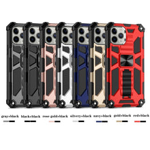 Load image into Gallery viewer, Armor Shockproof TPU + PC Magnetic Protective Case with Holder, For iPhone 12 / 12 Pro, For iPhone 12 Pro Max