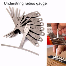 Load image into Gallery viewer, 9 in 1 Guitar T-shaped ruler, Neck Fingerboard, Frets Radian, String Yard Radian, Adjustable Measuring Caliper, 9 in 1 Guitar T Ruler