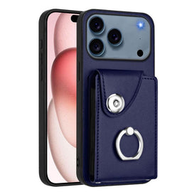 Organ Card Bag Ring Holder PU Phone Case with Lanyard, For iPhone 18 Pro / 17 Pro, For iPhone 18 Pro Max / 17 Pro Max, For iPhone 17, For iPhone Air, For iPhone 15 Pro Max, For iPhone 15 Pro, For iPhone 15 Plus, For iPhone 15
