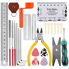 Load image into Gallery viewer, Guitar Repair Tool Set, File Wrench, Chord Cut And Winder, Frets Polishing, Guitar Repair Kit