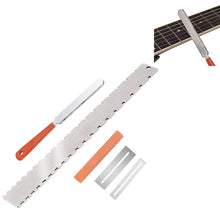Load image into Gallery viewer, Guitar Neck Measuring Ruler Guitar Sharpening File Guitar Neck Notch Ruler Fret Polishing Pad, Guitar Neck Measuring Ruler