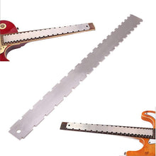 Load image into Gallery viewer, Guitar Neck Measuring Ruler Guitar Sharpening File Guitar Neck Notch Ruler Fret Polishing Pad, Guitar Neck Measuring Ruler