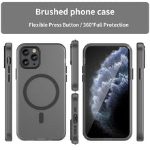 Load image into Gallery viewer, MagSafe Frosted Translucent TPU + PC Full Coverage Phone Case, For iPhone 11 Pro