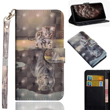 Load image into Gallery viewer, 3D Painting Pattern Horizontal Flip TPU + PU Leather Case with Holder &amp; Card Slots &amp; Wallet &amp; Lanyard, For iPhone 11 Pro Max, For iPhone 11 Pro, For iPhone 11, For iPhone SE 2022 / SE 2020 / 8 / 7