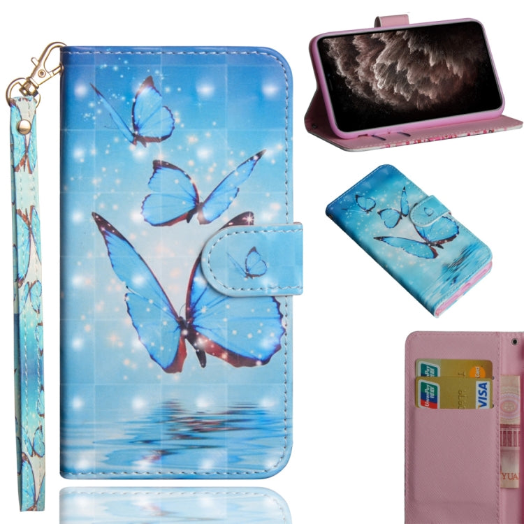 3D Painting Pattern Horizontal Flip TPU + PU Leather Case with Holder & Card Slots & Wallet & Lanyard, For iPhone 11 Pro Max, For iPhone 11 Pro, For iPhone 11, For iPhone SE 2022 / SE 2020 / 8 / 7