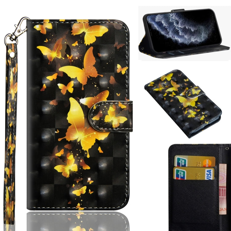 3D Painting Pattern Horizontal Flip TPU + PU Leather Case with Holder & Card Slots & Wallet & Lanyard, For iPhone 11 Pro Max, For iPhone 11 Pro, For iPhone 11, For iPhone SE 2022 / SE 2020 / 8 / 7