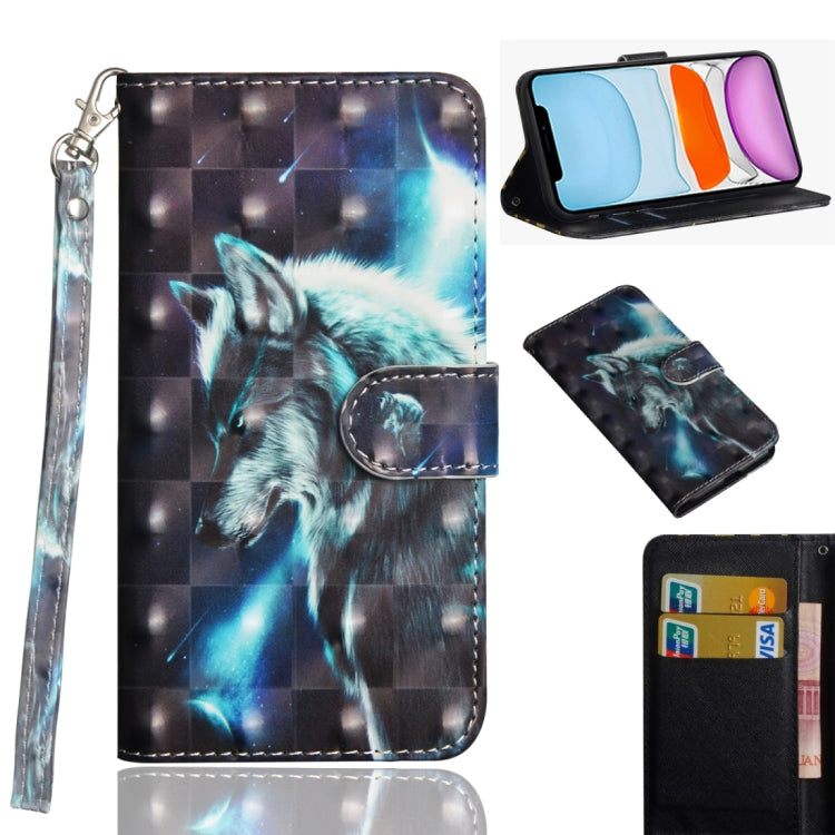 3D Painting Pattern Horizontal Flip TPU + PU Leather Case with Holder & Card Slots & Wallet & Lanyard, For iPhone 11 Pro Max, For iPhone 11 Pro, For iPhone 11, For iPhone SE 2022 / SE 2020 / 8 / 7
