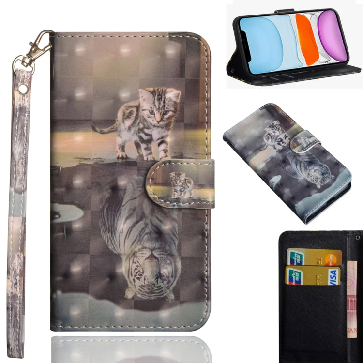3D Painting Pattern Horizontal Flip TPU + PU Leather Case with Holder & Card Slots & Wallet & Lanyard, For iPhone 11 Pro Max, For iPhone 11 Pro, For iPhone 11, For iPhone SE 2022 / SE 2020 / 8 / 7