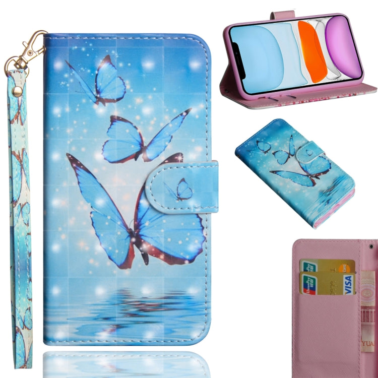 3D Painting Pattern Horizontal Flip TPU + PU Leather Case with Holder & Card Slots & Wallet & Lanyard, For iPhone 11 Pro Max, For iPhone 11 Pro, For iPhone 11, For iPhone SE 2022 / SE 2020 / 8 / 7