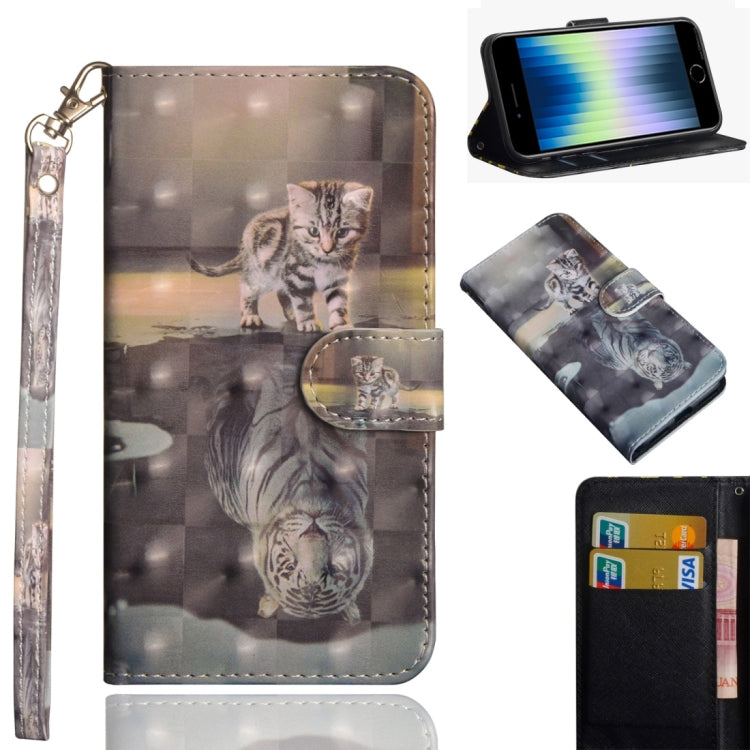 3D Painting Pattern Horizontal Flip TPU + PU Leather Case with Holder & Card Slots & Wallet & Lanyard, For iPhone 11 Pro Max, For iPhone 11 Pro, For iPhone 11, For iPhone SE 2022 / SE 2020 / 8 / 7