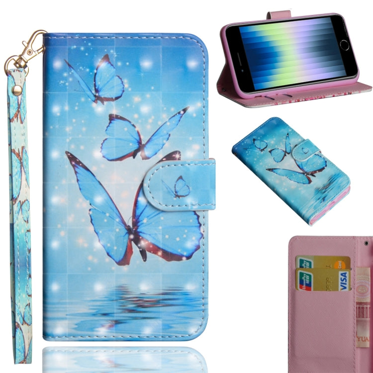 3D Painting Pattern Horizontal Flip TPU + PU Leather Case with Holder & Card Slots & Wallet & Lanyard, For iPhone 11 Pro Max, For iPhone 11 Pro, For iPhone 11, For iPhone SE 2022 / SE 2020 / 8 / 7