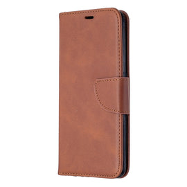 Retro Lambskin Texture Pure Color Horizontal Flip PU Leather Case with Holder & Card Slots & Wallet & Lanyard