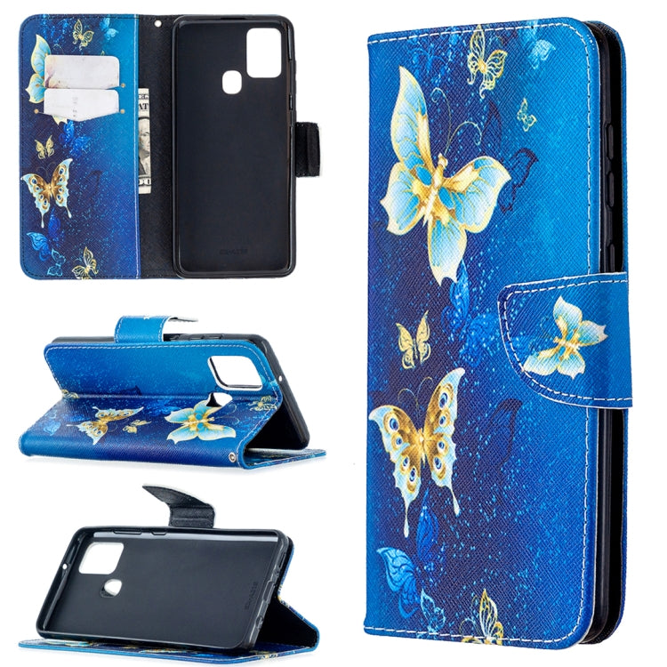 Colored Drawing Horizontal Flip Leather Case with Holder & Card Slots & Wallet