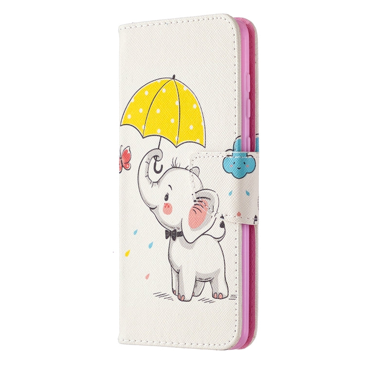 Colored Drawing Horizontal Flip Leather Case with Holder & Card Slots & Wallet