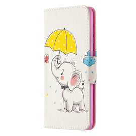 Colored Drawing Horizontal Flip Leather Case with Holder & Card Slots & Wallet