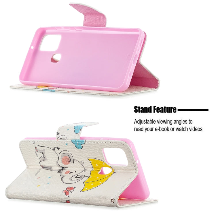 Colored Drawing Horizontal Flip Leather Case with Holder & Card Slots & Wallet