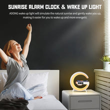 Load image into Gallery viewer, G69 G Shape Smart Bluetooth Speaker Support Wireless Charger &amp; Alarm Clock &amp; Wake-up Light, G69 (Black), G69 (White)